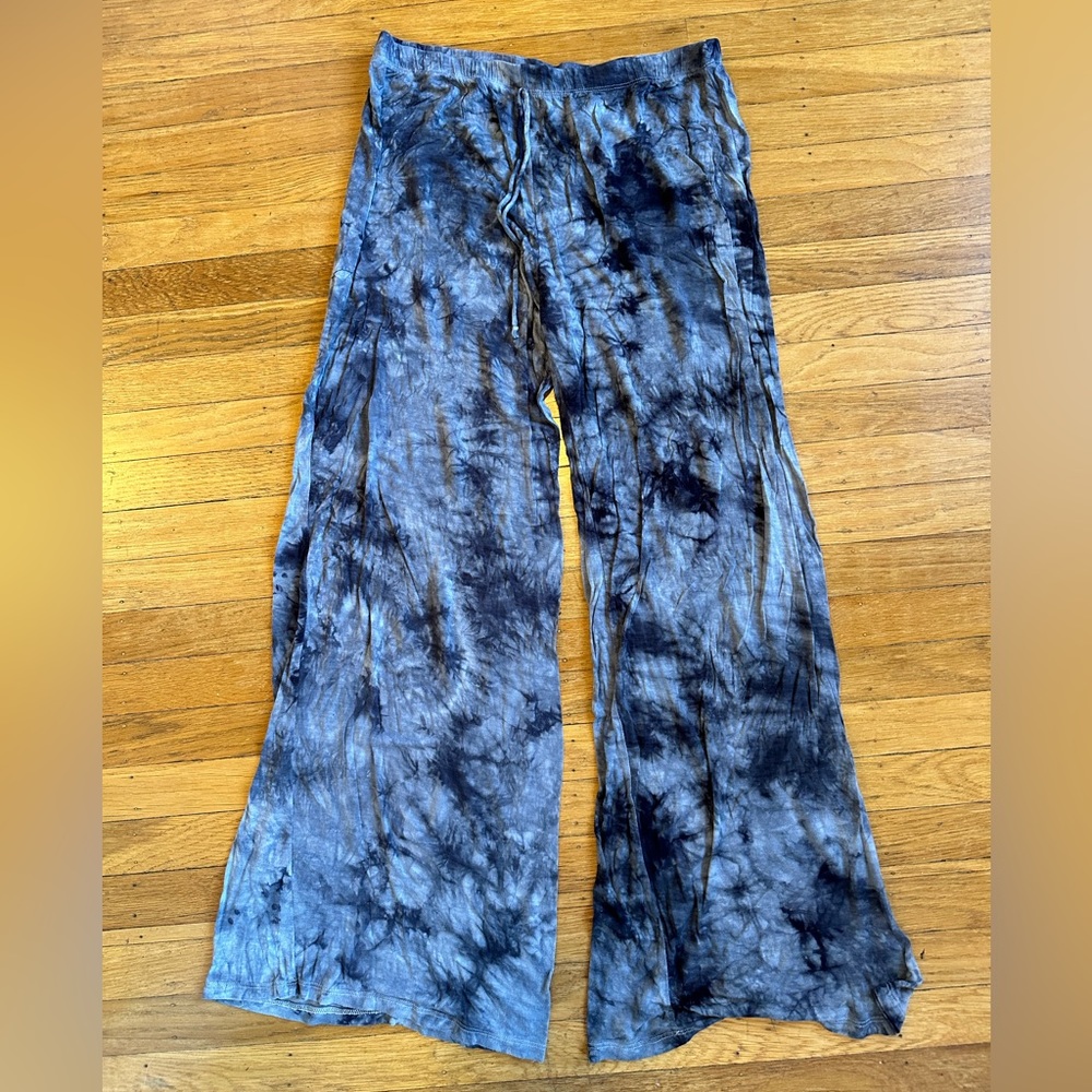 Tie die straight leg soft pants